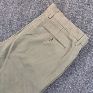 Tommy Bahama Men's 36 Beige 100% Silk Chino Golf Shorts Flat Front Vacation